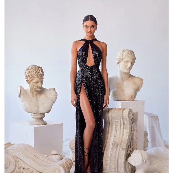 Alamour The Label Black Sequin Maxi Dress - Picture 4 of 7